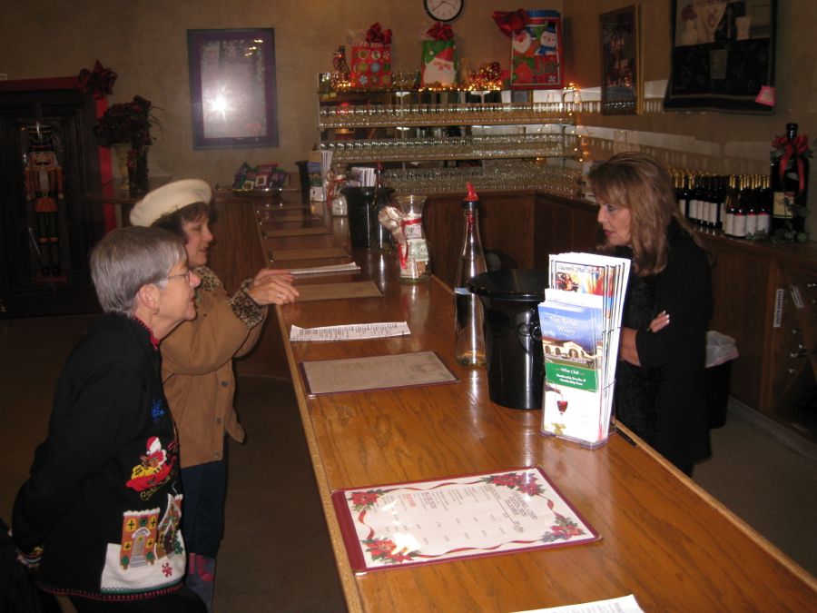 Christmastime wine tasting in Temecula, California