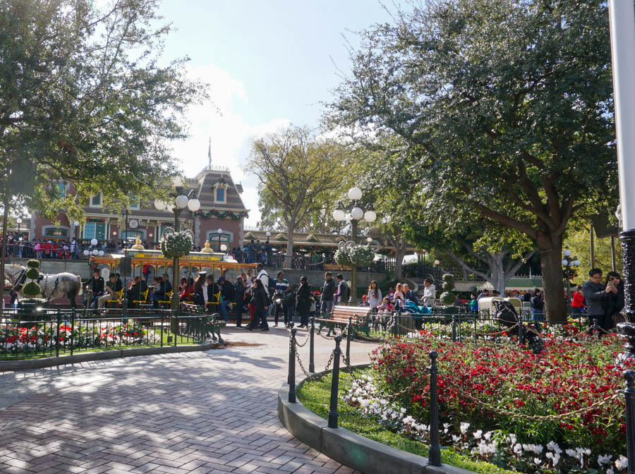 Waiting for the Christmas Walking Tour to begin at Disneyland 12/24/2019