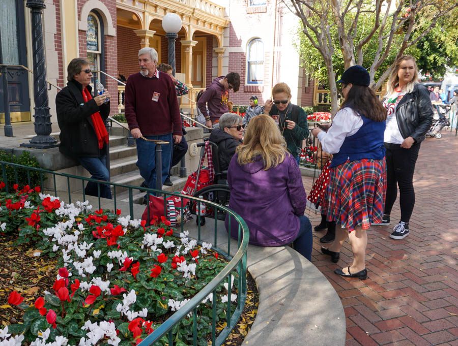 Waiting for the Christmas Walking Tour to begin at Disneyland 12/24/2019