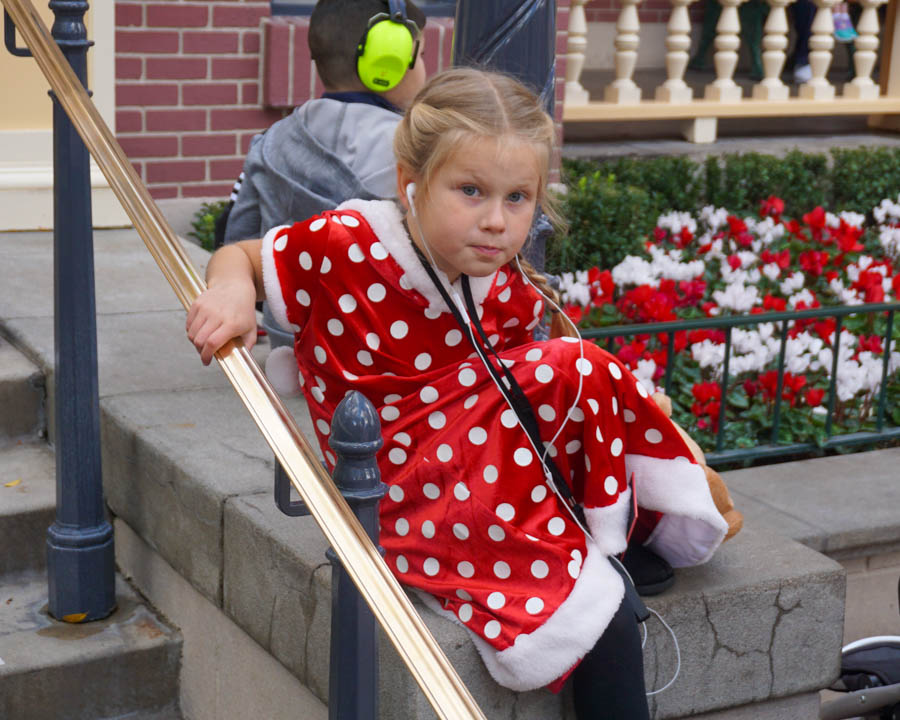 Waiting for the Christmas Walking Tour to begin at Disneyland 12/24/2019