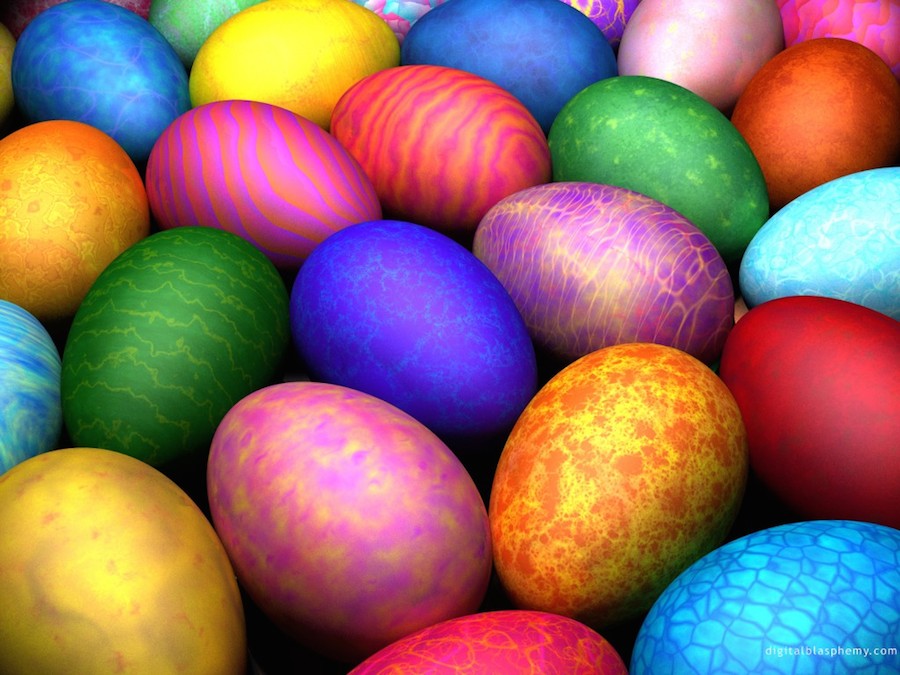 Coloring Easter Eggs April 2015 with family and friends