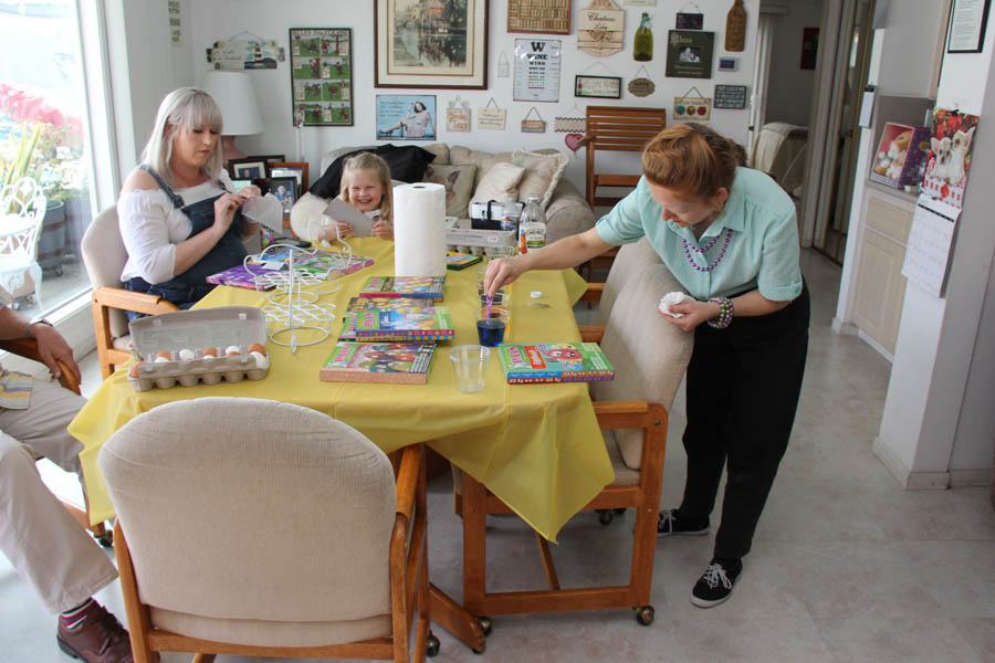 Easter egg coloring March 31st 2018 with family and friends