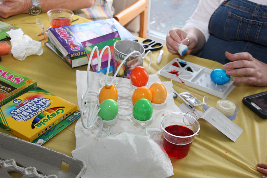 Easter egg coloring March 31st 2018 with family and friends