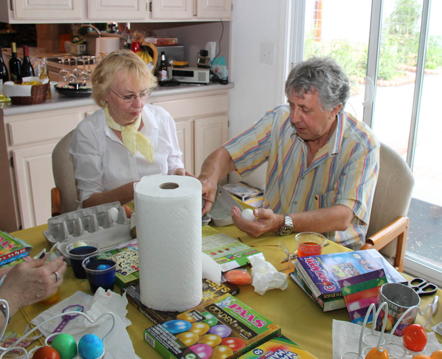 Easter egg coloring March 31st 2018 with family and friends