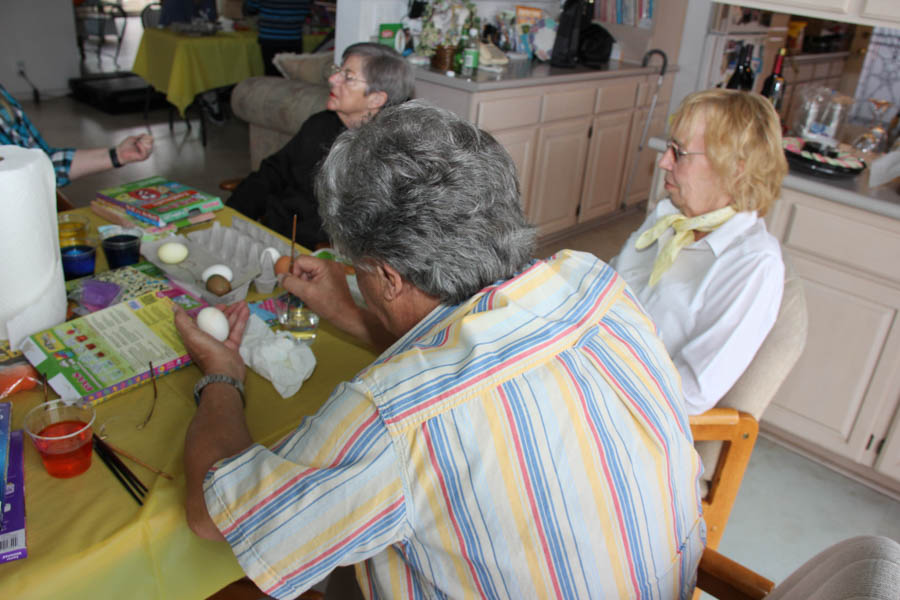 Easter egg coloring March 31st 2018 with family and friends