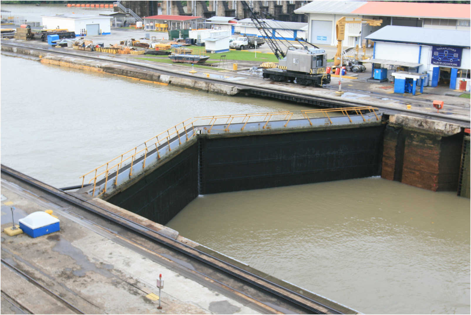 Leaving Lake Gatun And Passing Thru The Locks