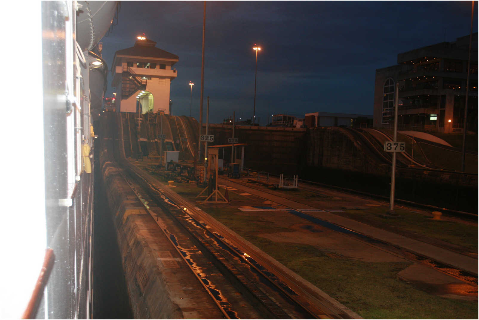 Leaving Lake Gatun And Passing Thru The Locks