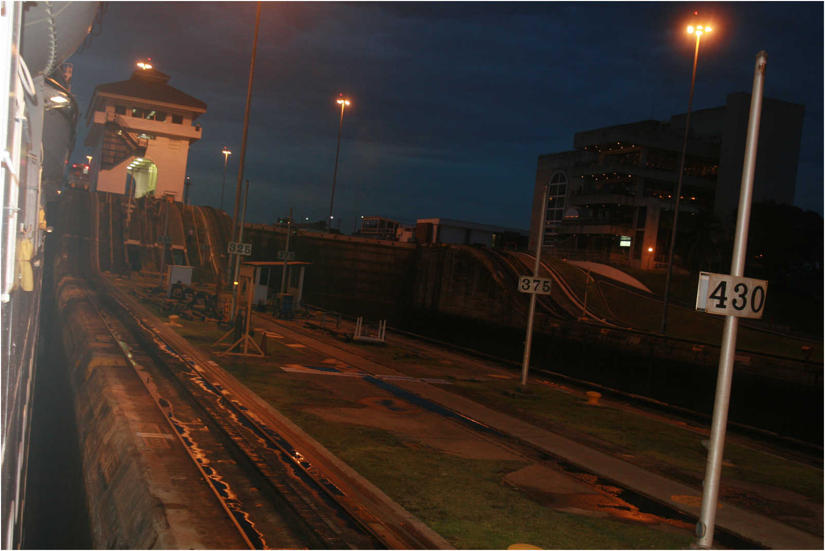 Leaving Lake Gatun And Passing Thru The Locks