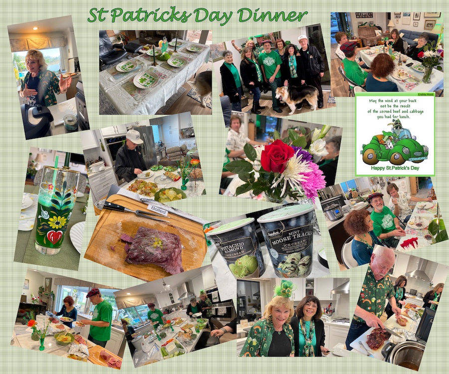 2023 St. Patricks' Day dinner collage