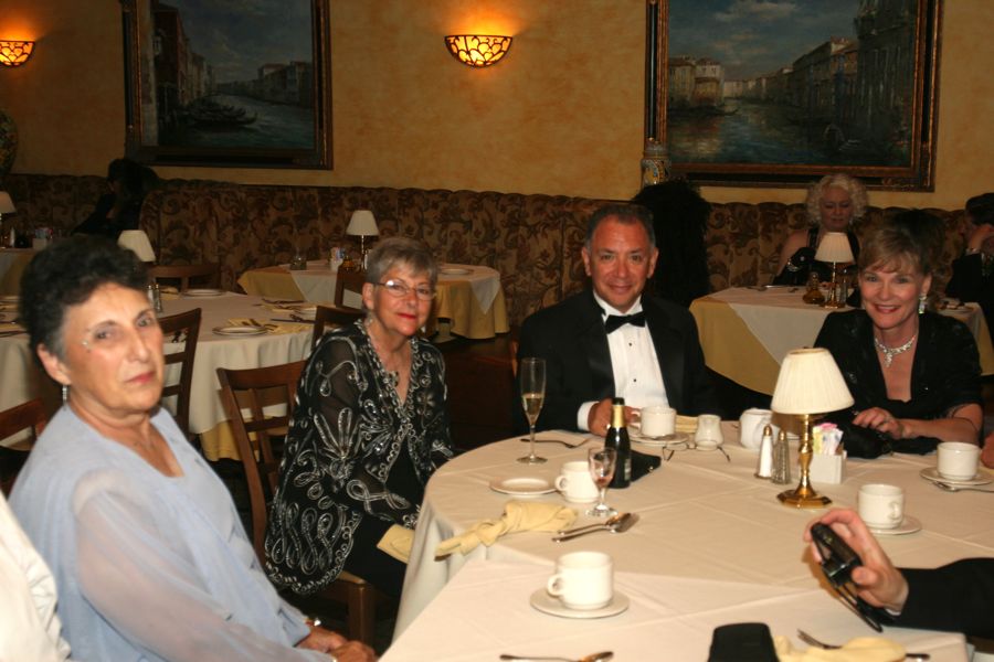 Returning to the restaurant  after the Avalon Ball 2011