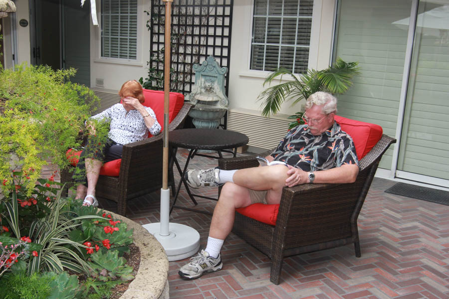 Pre-Ceremony visit on the patio