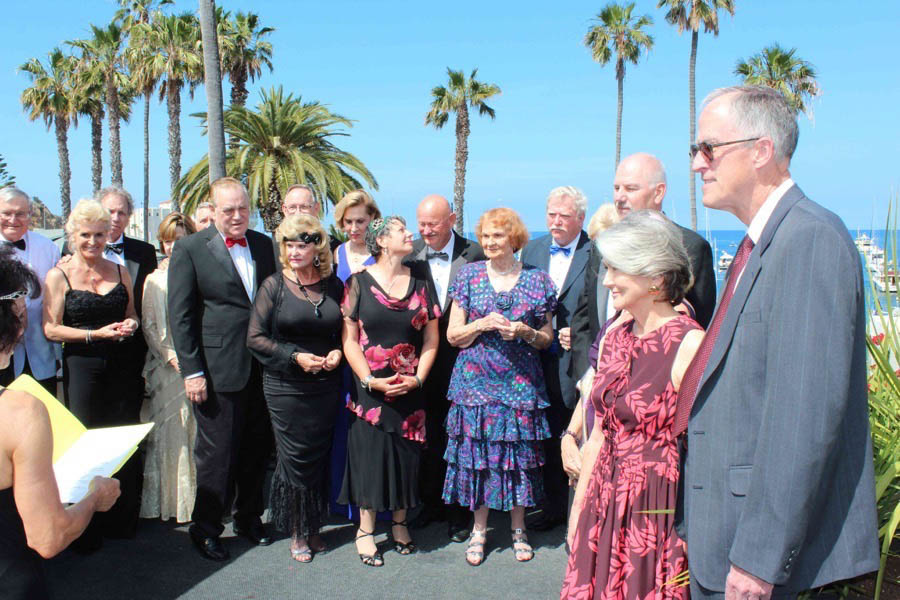 Ceremony visit on the patio