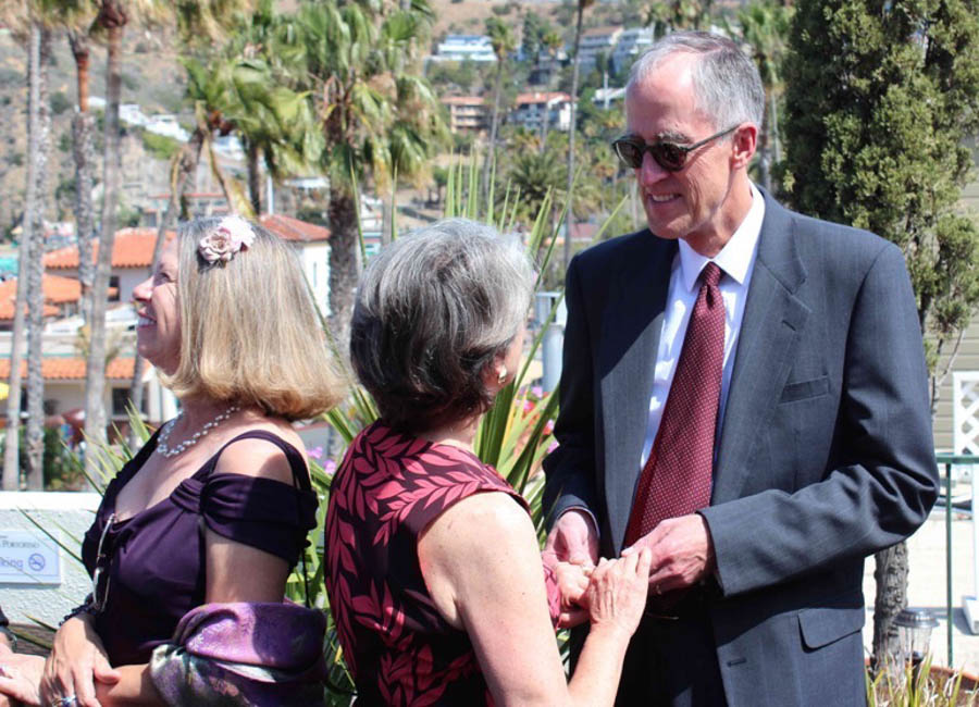 Ceremony visit on the patio