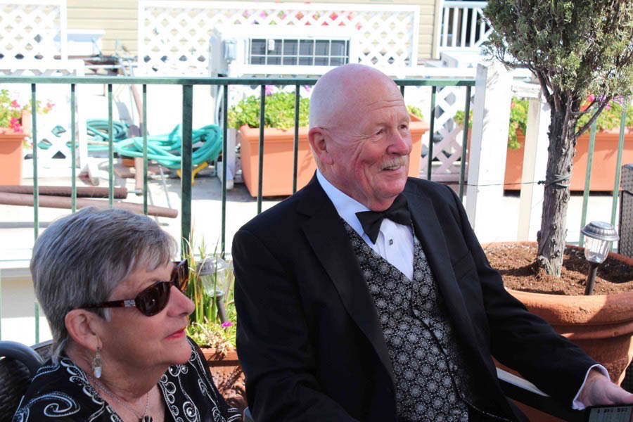 Ceremony visit on the patio