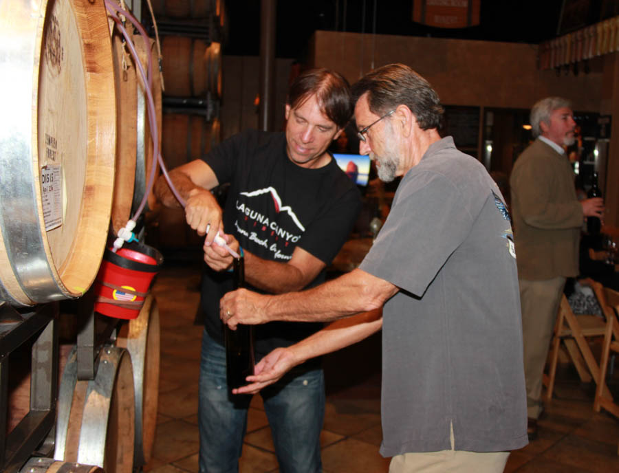 Wine blending at Laguna Canyon Winery