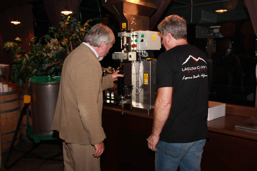 Wine blending at Laguna Canyon Winery
