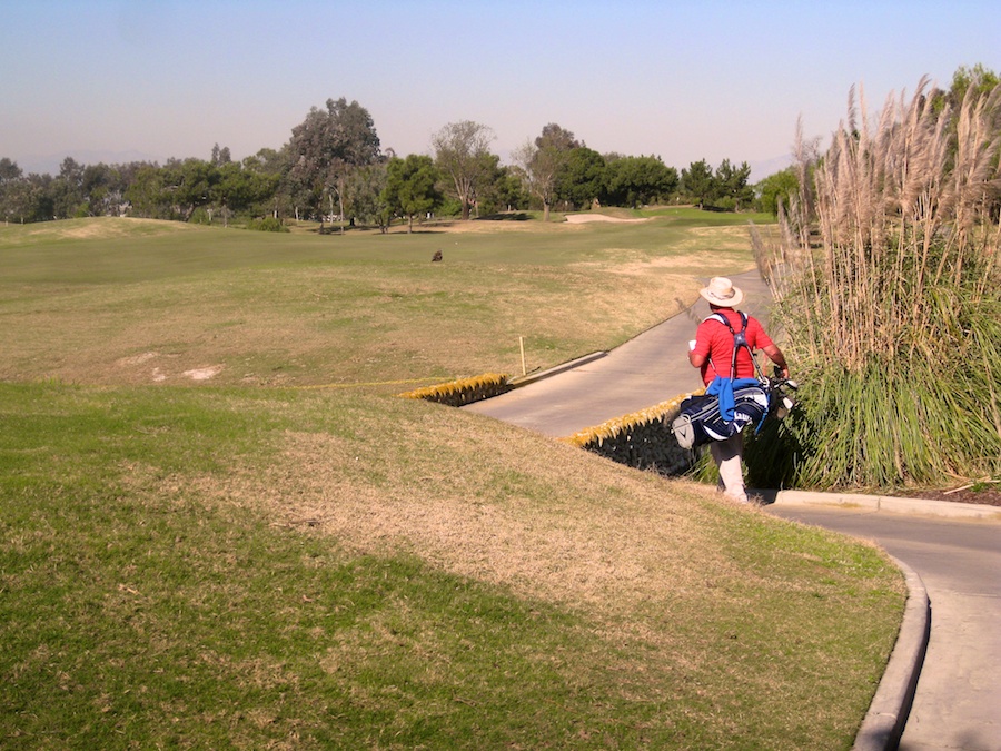 Charlotte makes a terrific golf shot