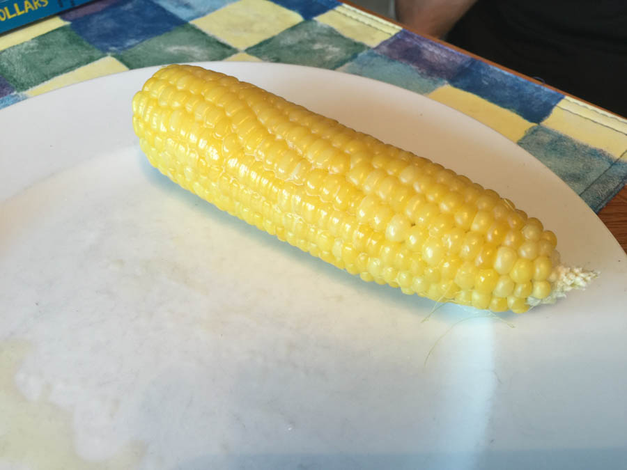 Corn on the cobb from our garden July 7th 2015