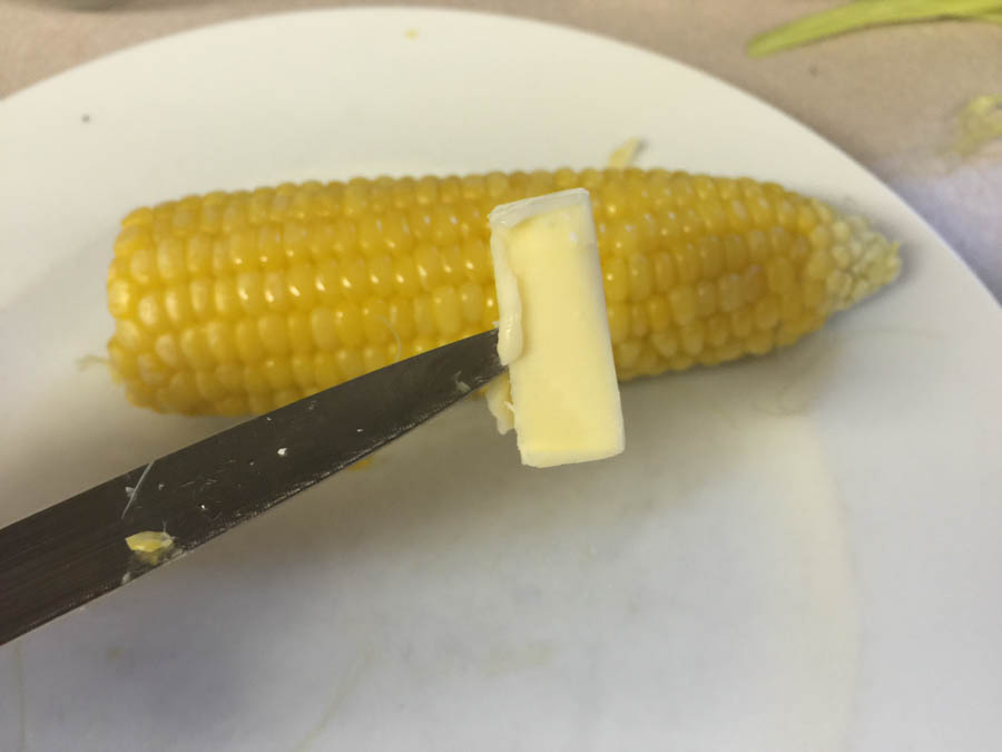 Corn on the cobb from our garden July 7th 2015