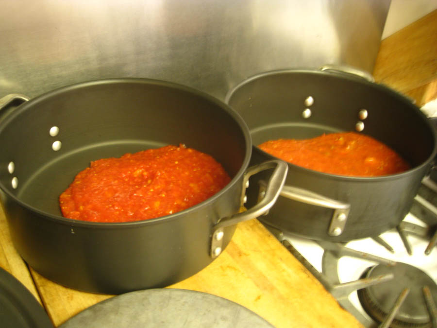 Making tomato sauce June 25th 2015