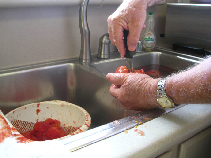 Making tomato sauce June 25th 2015