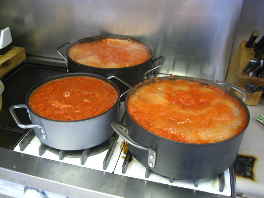 Making tomato sauce June 25th 2015