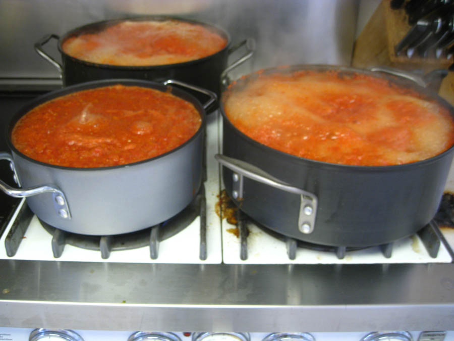 Making tomato sauce June 25th 2015