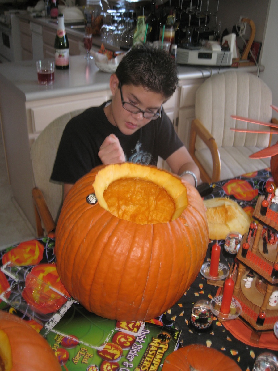 Pumpking carving for Halloween 2012