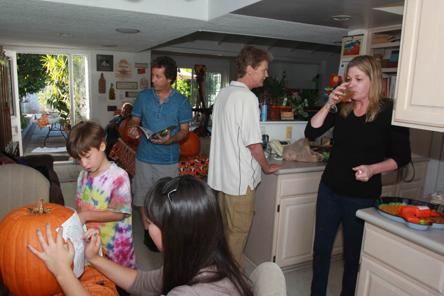 Pumpkin carving October 26th 2014 with family