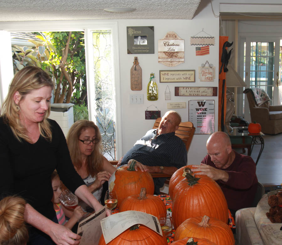 Pumpkin carving October 26th 2014 with family