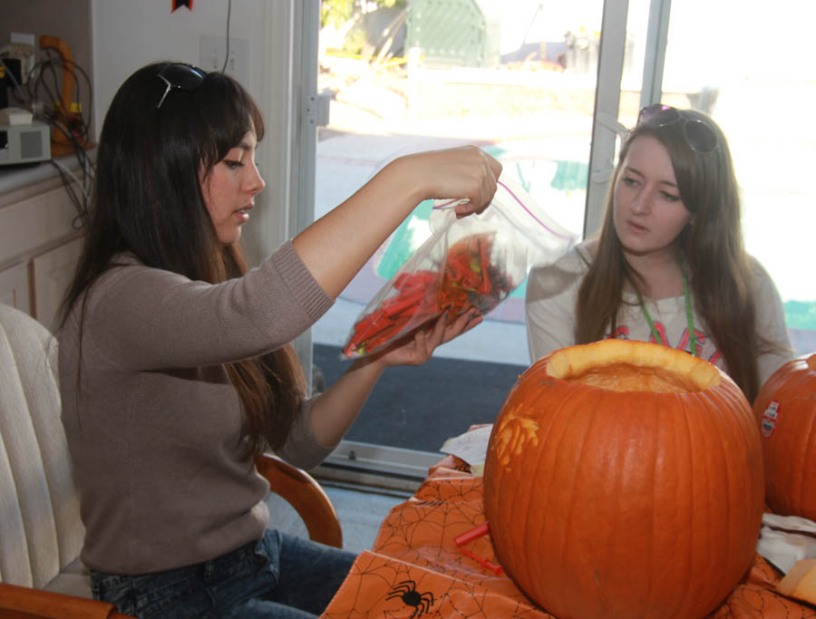 Pumpkin carving October 26th 2014 with family