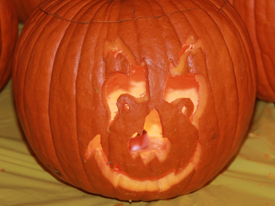 Pumpkin carving with family 10/29/2016