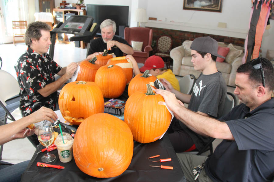 The Liles' Family pumplin carving 10/28/2017