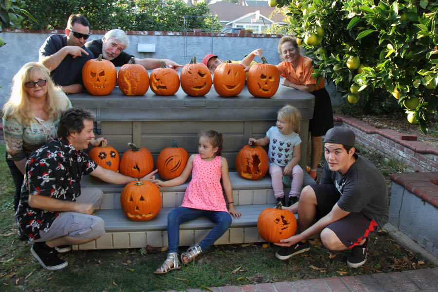 The Liles' Family pumplin carving 10/28/2017