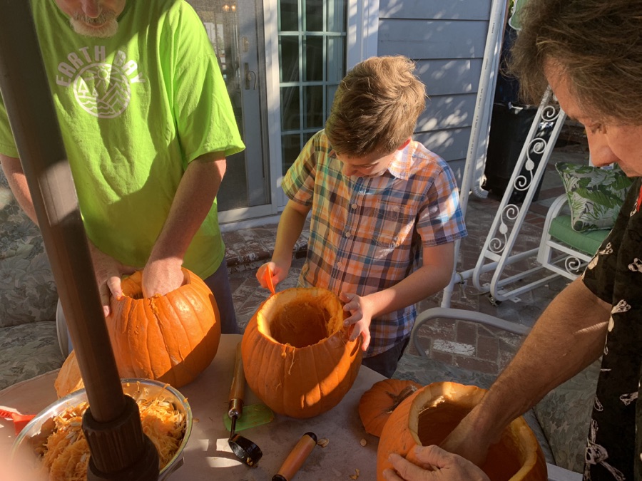 CArving the pumpkins October 27th 2018...Making art interesting!