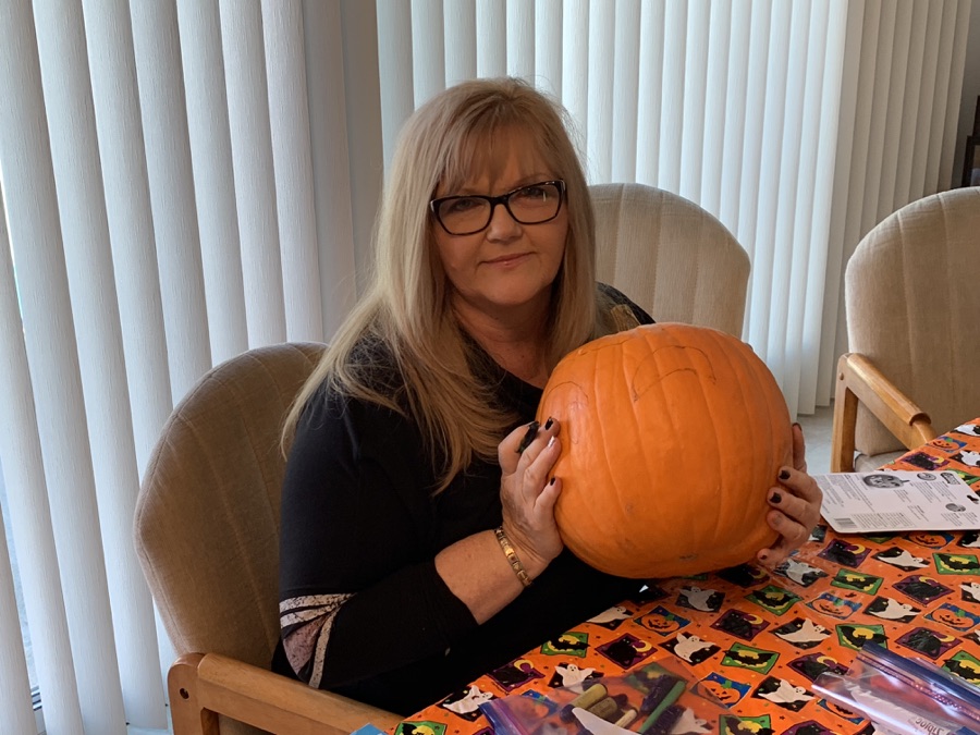 CArving the pumpkins October 27th 2018...Making art interesting!