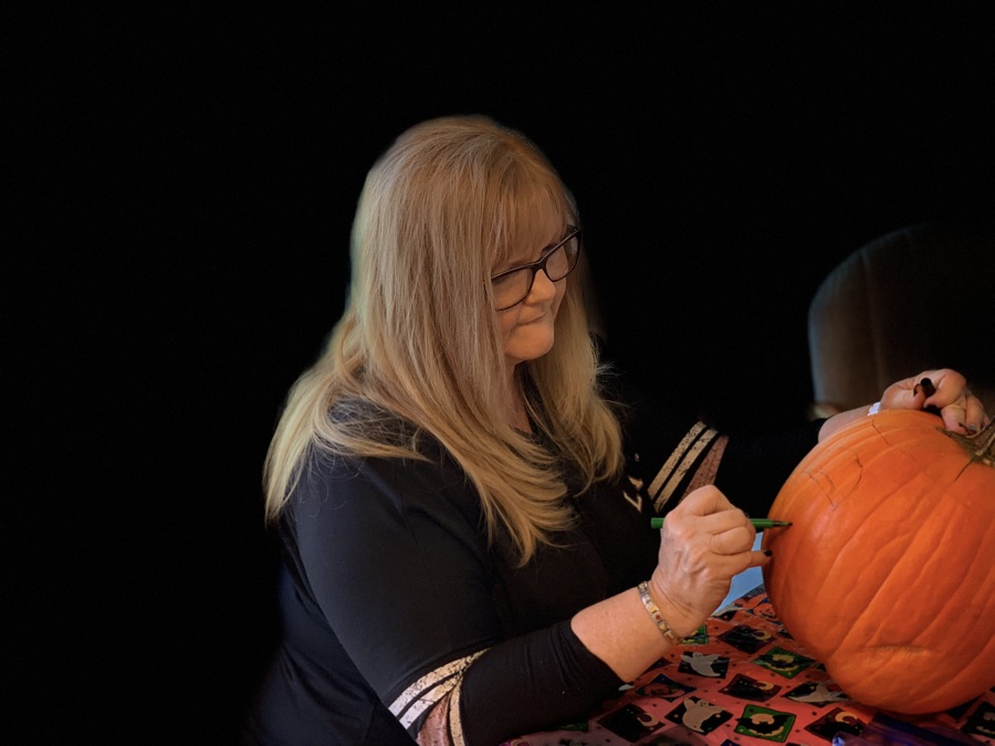 CArving the pumpkins October 27th 2018...Making art interesting!