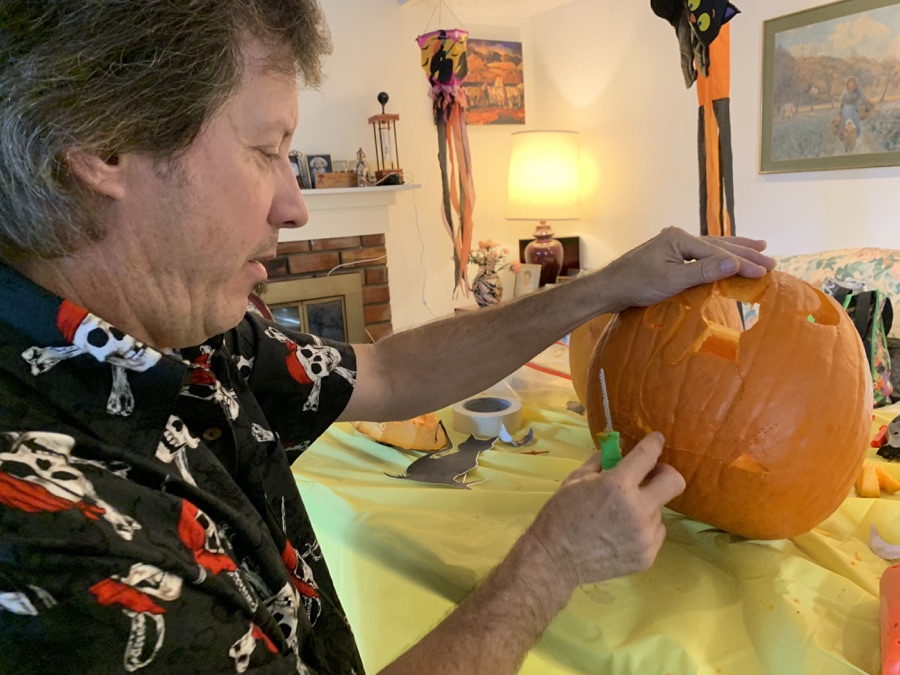 CArving the pumpkins October 27th 2018...Making art interesting!