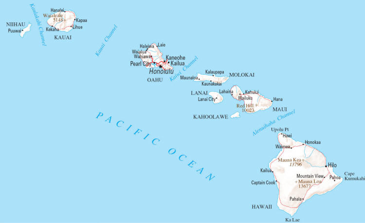 Map of Hawaii