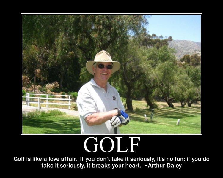 Ed demonstrates golf