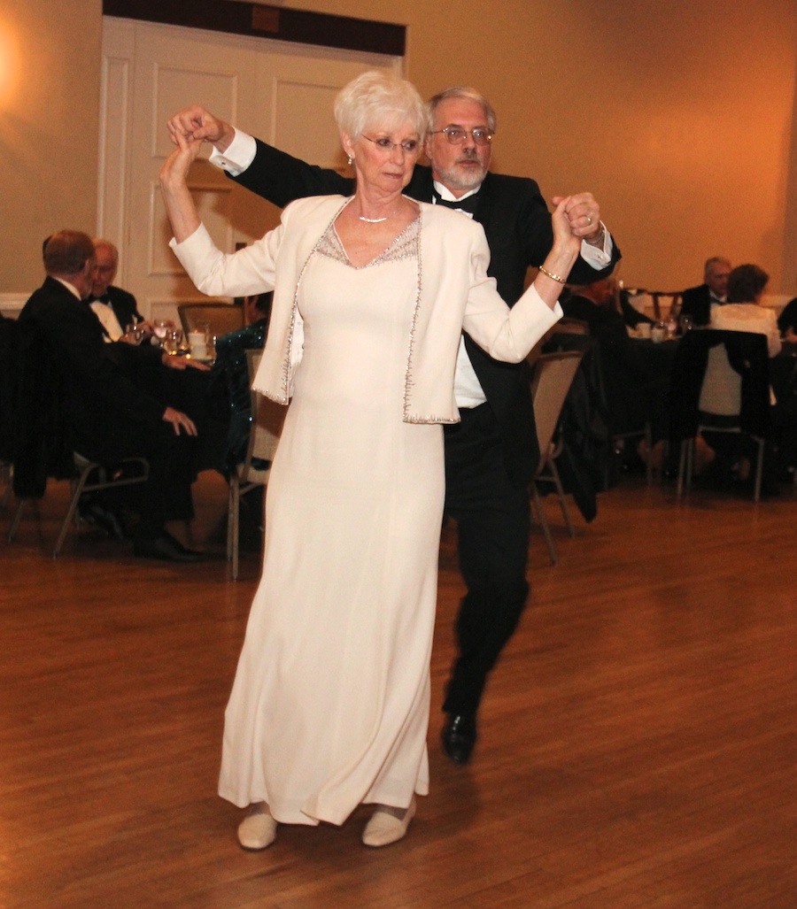 After dinner dancing at the Rondeliers Black and White Ball Januaey 2013