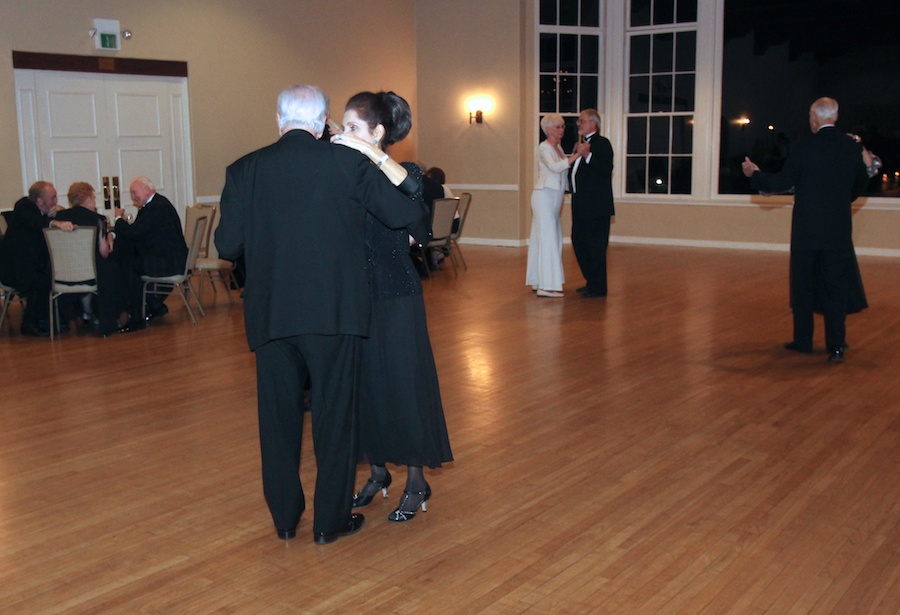 After dinner dancing at the Rondeliers Black and White Ball Januaey 2013