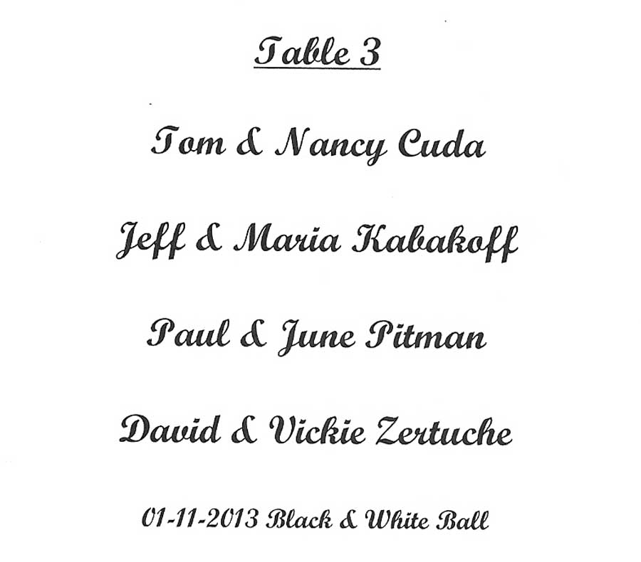 Who was at the Rondeliers Black and White Ball Januaey 2013