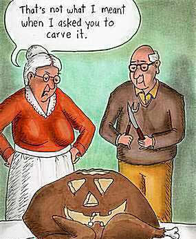 Not the way to carve the turkey